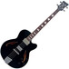 Italia Torino Semi-Hollow Body Bass Guitar, Black