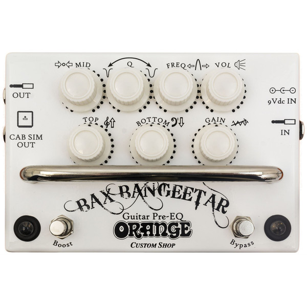 Orange BAX Bangeetar Guitar Pre-EQ Pedal, White 