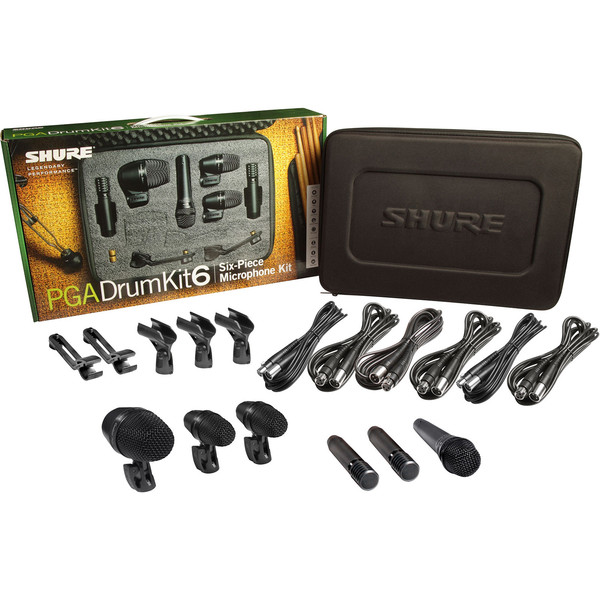 Shure PGADRUMKIT6 Drum Microphone Kit, 6 Piece at Gear4music