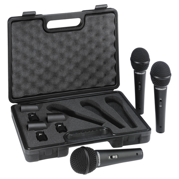 Behringer XM1800S Dynamic Mic (Pack Of 3) - Accessories Pack