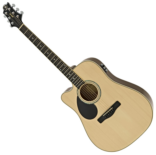 Greg Bennett GD-100SCE Left Handed Electro Acoustic Guitar, Natural