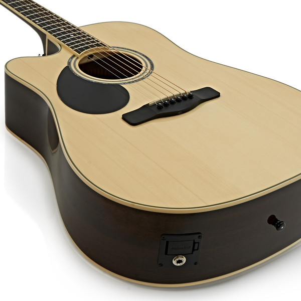 DISC Greg Bennett GD-100SCE LH Electro Acoustic Guitar, Natural at