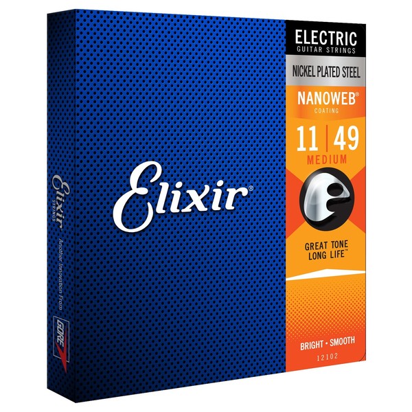 Elixir E12102 Nanoweb Medium Strings, 11-49