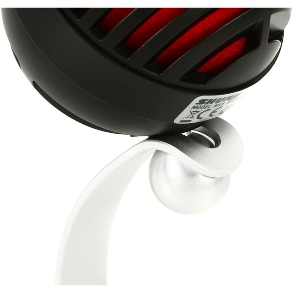 Shure MOTIV MV5 USB Microphone, Black - Stand Closeup