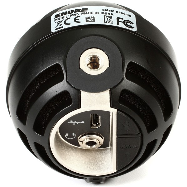 Shure MOTIV MV5 USB Microphone, Black - Capsule Connections
