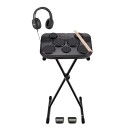 DD80 Portable Electric Drum Pads by Gear4music, Stand & Headphones Pack