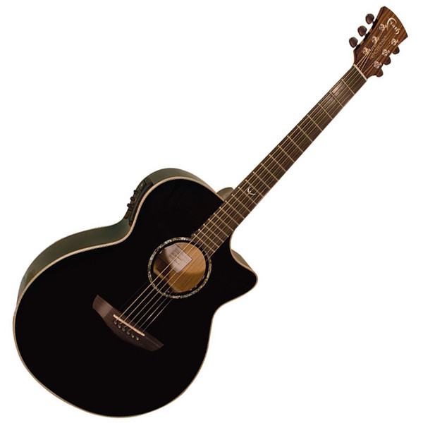 Faith Eclipse Venus Concert Cutaway Electro Acoustic Guitar, Black