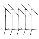 Boom Mic Stand by Gear4music, 5 Pack
