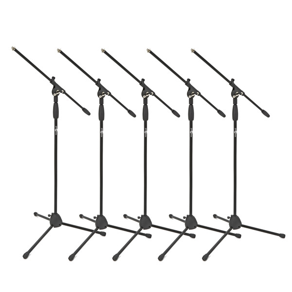 Boom Mic Stand by Gear4music, 5 Pack