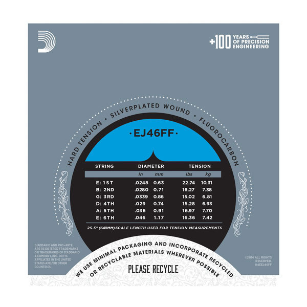 D'Addario EJ46FF Pro Arte Carbon-Dynacore Basses Hard Tension