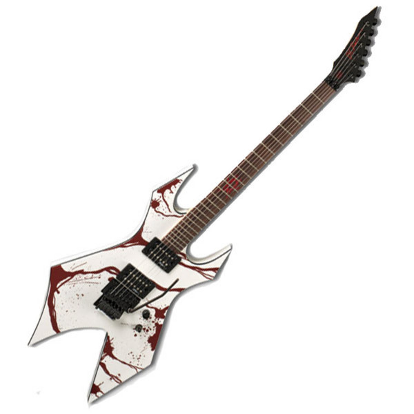 BC Rich Joey Jordison Warlock II, White Blood Splatter