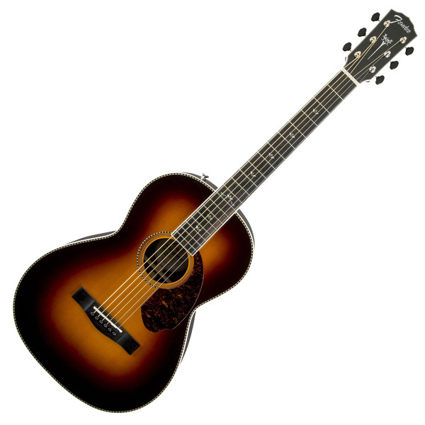 DISC Fender PM-2 Paramount Deluxe Parlor Acoustic Guitar, Sunburst