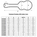 Kinsman Premium ABS Shaped Folk Guitar Case - Dimensions Chart