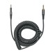 Audio Technica ATH-M50x Headphones, Black, Coiled Cable