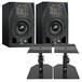 Adam A3X Active Studio Monitors, Includes Desktop Monitor Stands