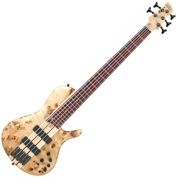 Ibanez SRSC805-NTF Singlecut Bass Guitar - Angled View