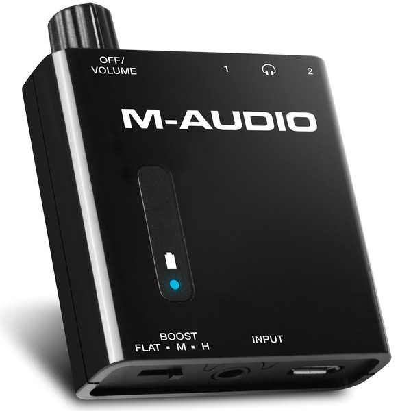 M-Audio Bass Traveler Headphones Amp - Angled View