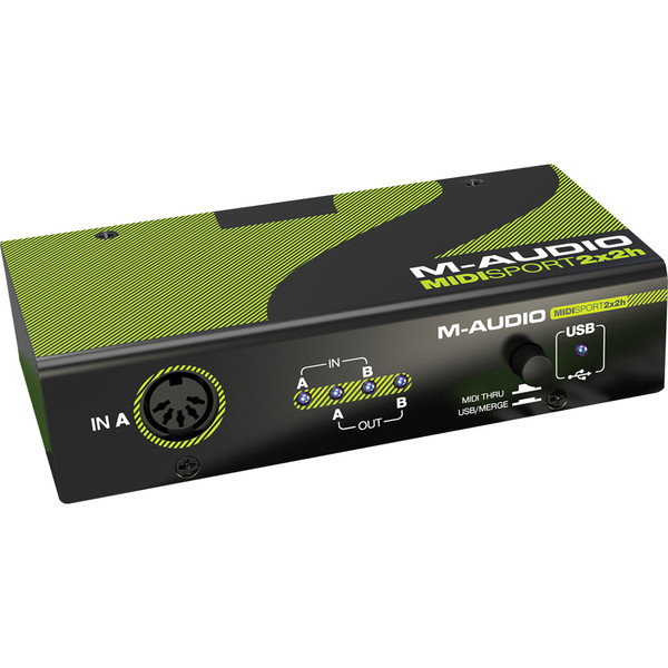 M-Audio MIDISport Hub 2x2 - Angled