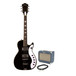 Silvertone 1423 Electric Guitar + SubZero Tube-5 Pack, Blackgold
