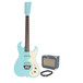 Silvertone 1449 Electric Guitar + SubZero Tube-5 Pack, Daphne Blue