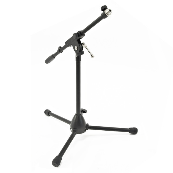 Low Mic Stand with Extending Boom Arm