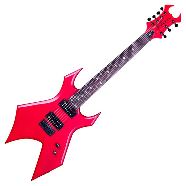 BC Rich Warlock MK1 7-String Electric Guitar, Shadow Red