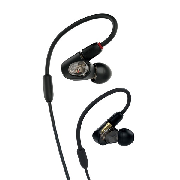 Audio Technica ATH-E50 Professional In-Ear Monitor Earphones, Side Angled Right