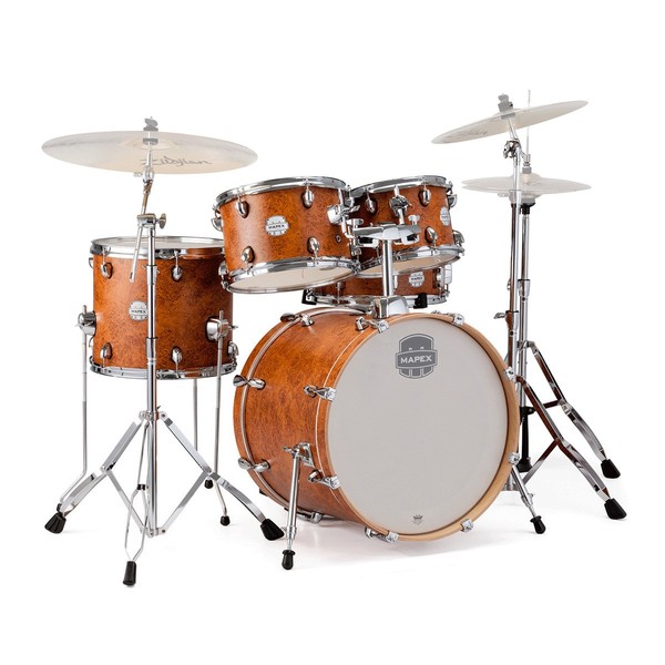 Mapex Storm 22'' Rock Fusion Drum Kit w/ Hardware, Camphor Wood Grain