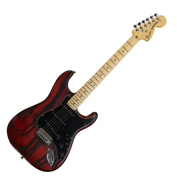 Fender Limited Edition Sandblasted Stratocaster, Crimson Red Trans