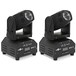 10W Mini Moving Head Beam Light Twin Pack by Gear4music