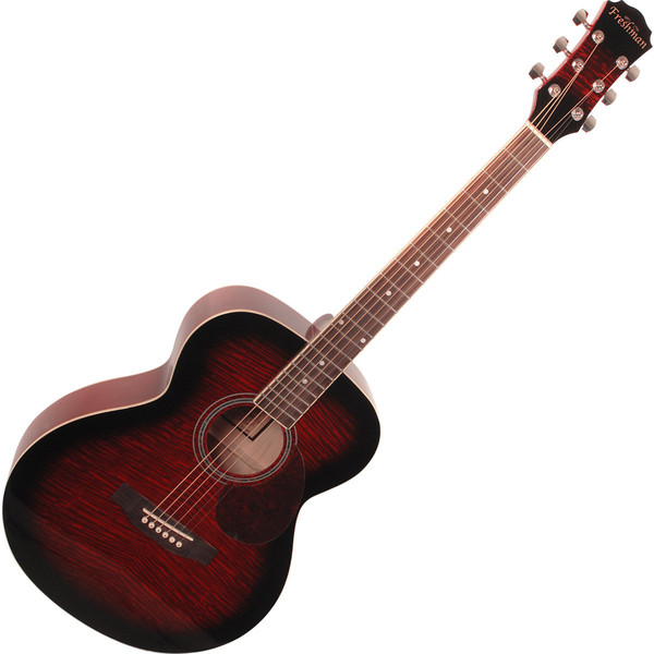 Freshman RENFWR Folk Acoustic Guitar, Wine Red