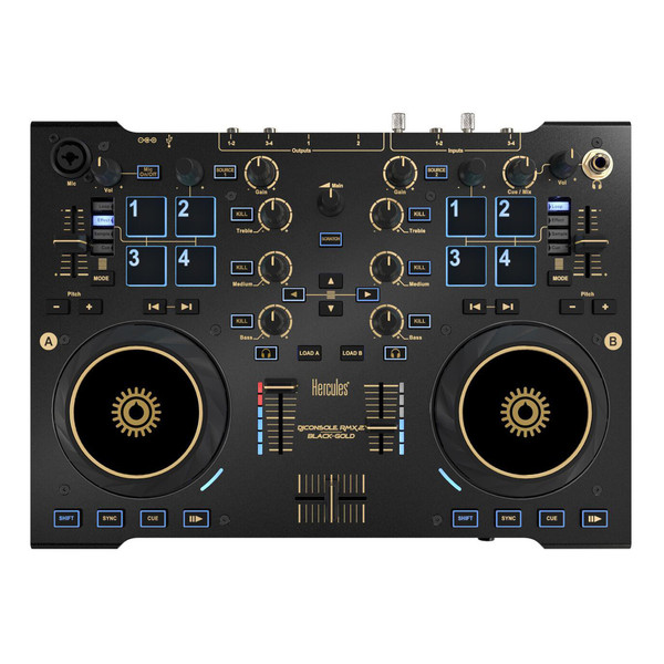 DISC Hercules DJ Console RMX2 Black-Gold Controller | Gear4music