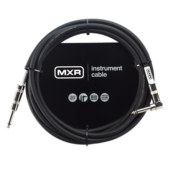 MXR Standard Instrument Cable, 20ft Right Angled