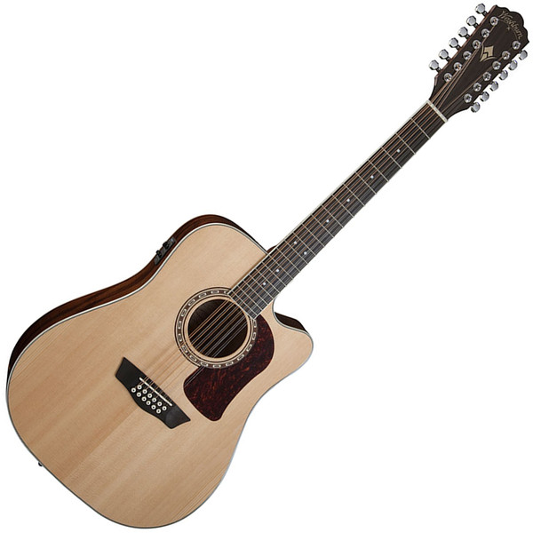 Washburn HD10SCE12 12 String Electro Acoustic Guitar, Natural