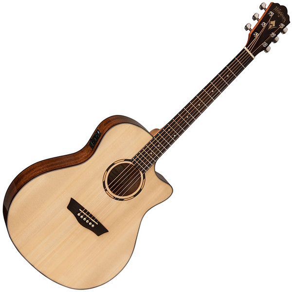 Washburn WLO10SCE Electro Acoustic Orchestra Guitar, Natural