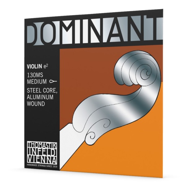 Thomastik Dominant Violin E String, Aluminium Wound, Loop End, Medium, 4/4 1