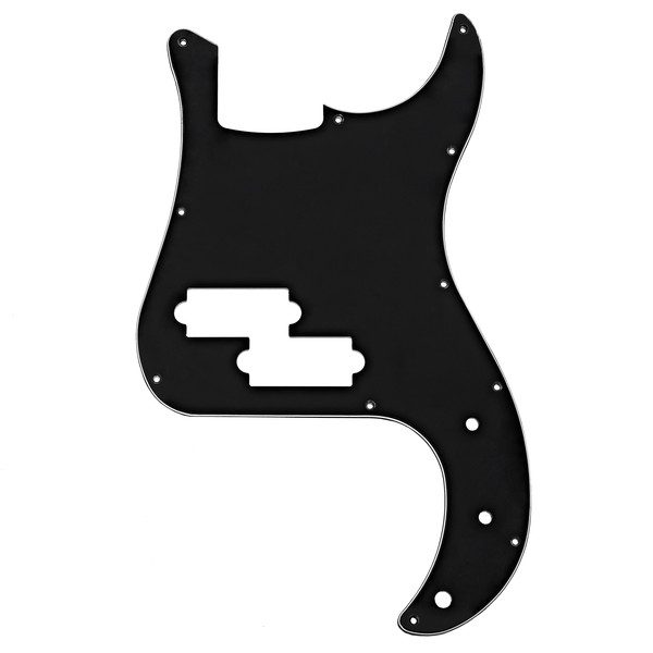 11-Hole Split Coil Bass Scratchplate, Black