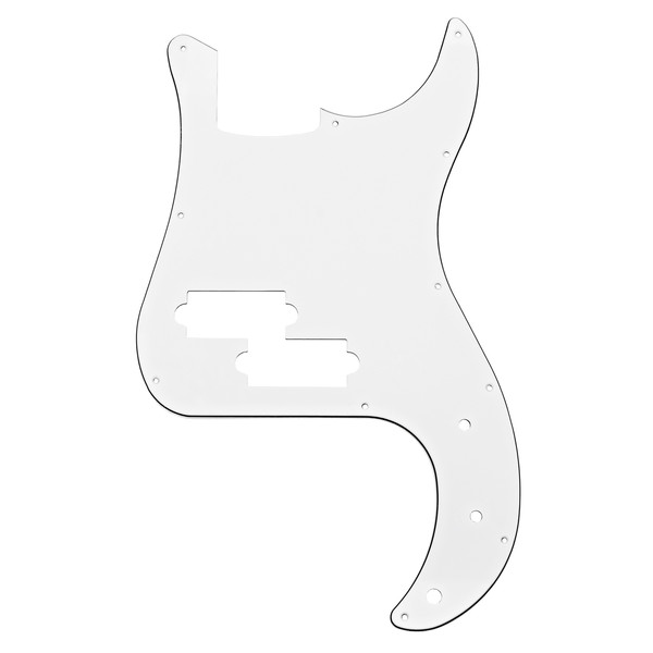 11-Hole Split Coil Bass Scratchplate, White