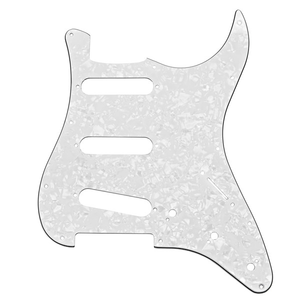 11-Hole SSS Scratchplate, White Pearloid