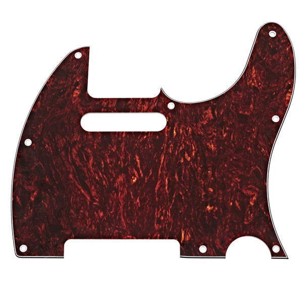 8-Hole SS Scratchplate, Red Tortoise Shell