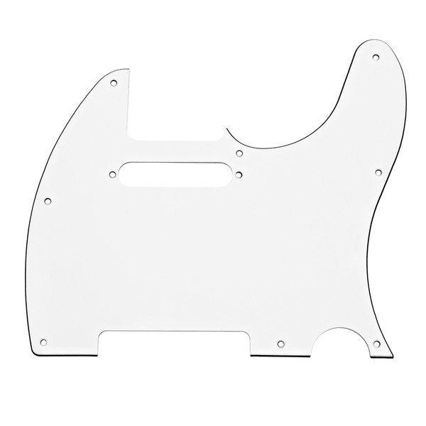 8-Hole SS Scratchplate, White