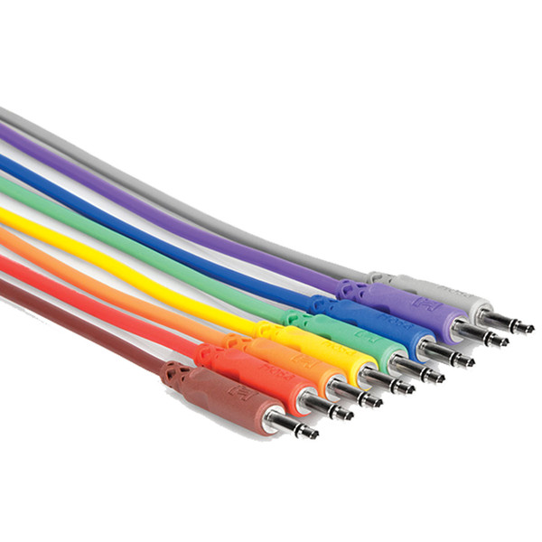 Hosa CMM-830 Mini Jack - Mini Jack Patch Cable 12'', 8 Pack