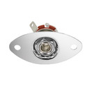 Guitarworks Loaded Oval Jack Plate, Chrome