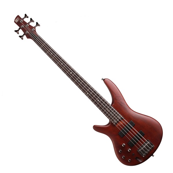 Ibanez SR505 Left Handed 5 String Bass Guitar, Brown Mahogany