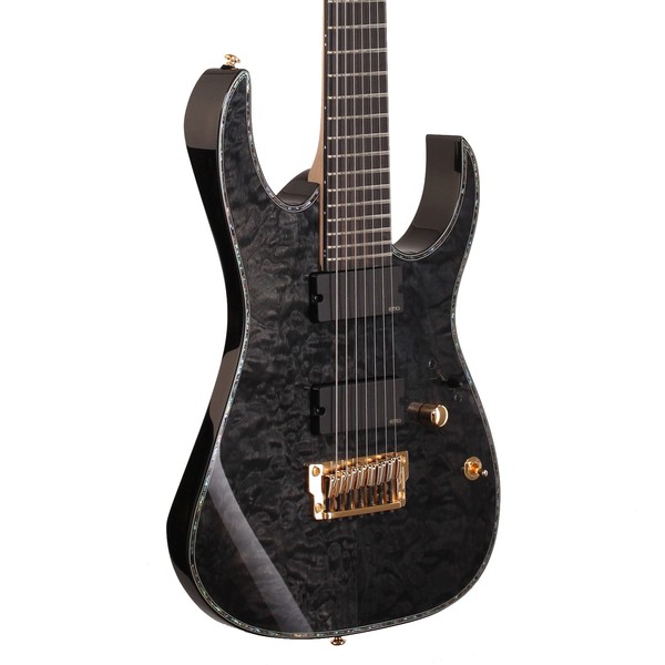 Ibanez Iron Label RGIX27FEQM-TG Electric Guitar, Transparent