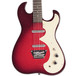 Silvertone 1449 Electric Guitar + SubZero Tube-20R Pack, Red Sparkle