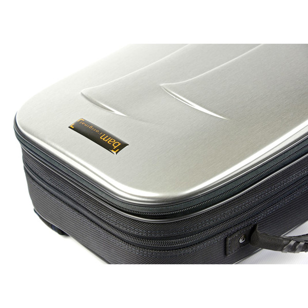 BAM New Trekking Double Clarinet Case, Brushed Aluminium Finish