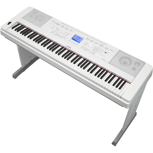 Yamaha DGX660 Digital Piano with Stand, White