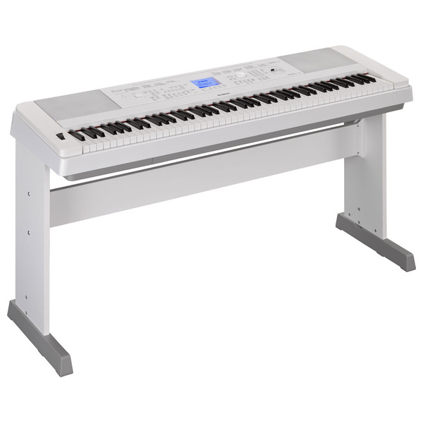 Yamaha DGX660 Digital Piano with Stand, White