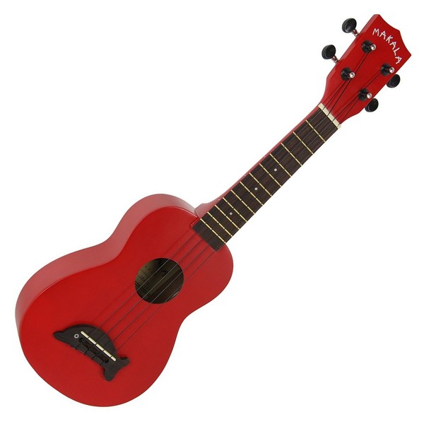 Kala Makala Dolphin Soprano Ukulele, Red